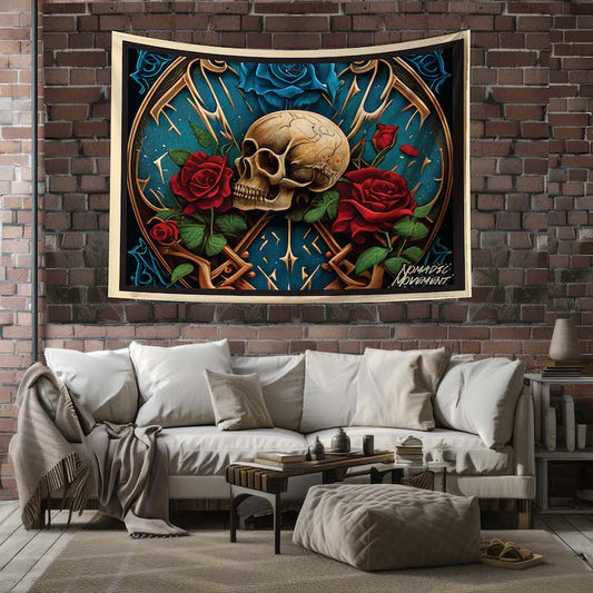 Skull & Roses Tapestry